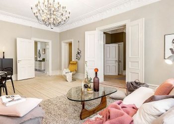 Polgári elegancia skandináv módra - 115nm-es lakás természetes, bézs, barna, szürke árnyalatokkal