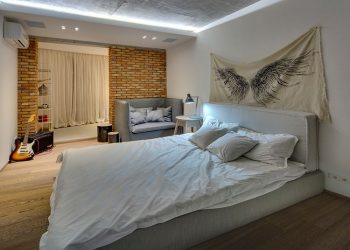 Tégla, fa, kő, beton - modern 120 négyzetméteres lakás loft stíluselemekkel