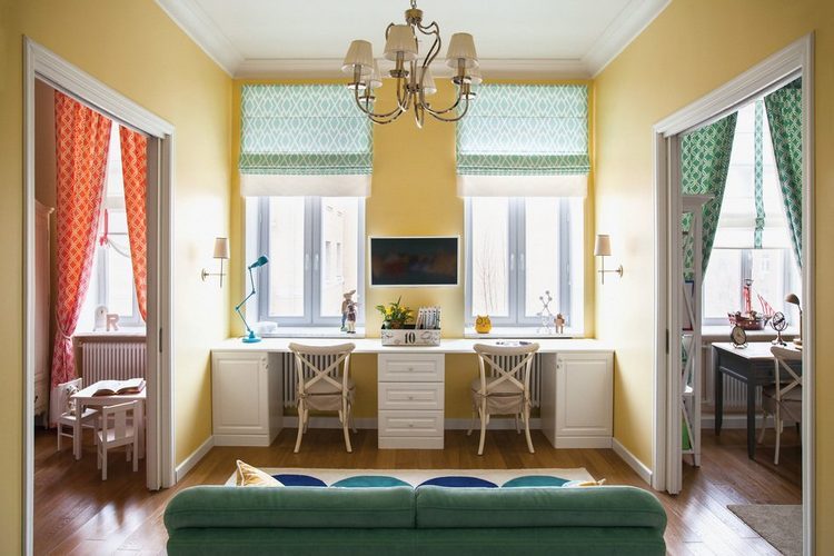 Színek és textúrák remek kombinációja, gyönyörű előszoba - 130nm-es lakás eklektikus lakberendezéssel