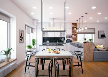 Családi ház teljes berendezése egy háromgyermekes családnak - világos, modern otthon több szinten