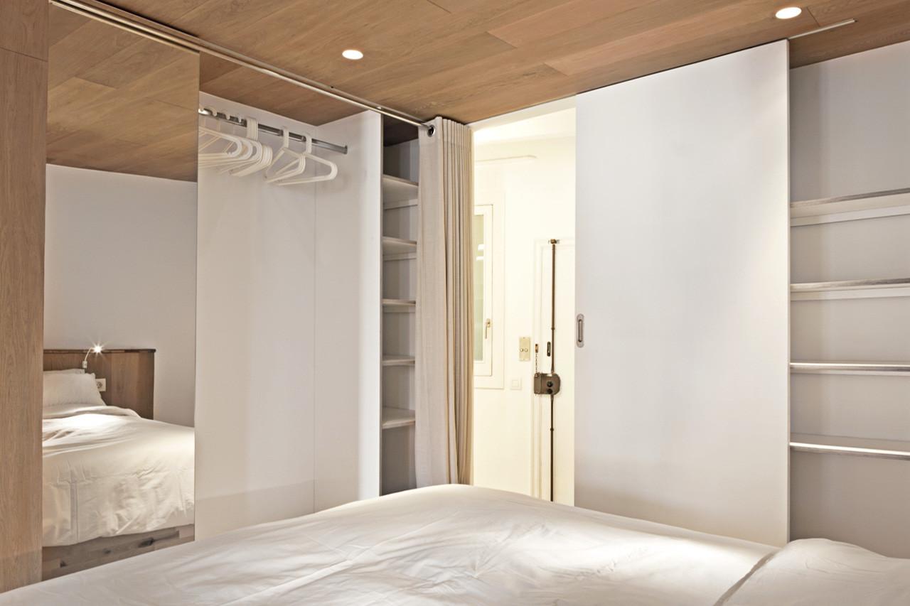 Hálószoba a középpontban - érdekes elrendezés egy 48nm-es lakásban Hálószoba a középpontban - érdekes elrendezés egy 48nm-es lakásban