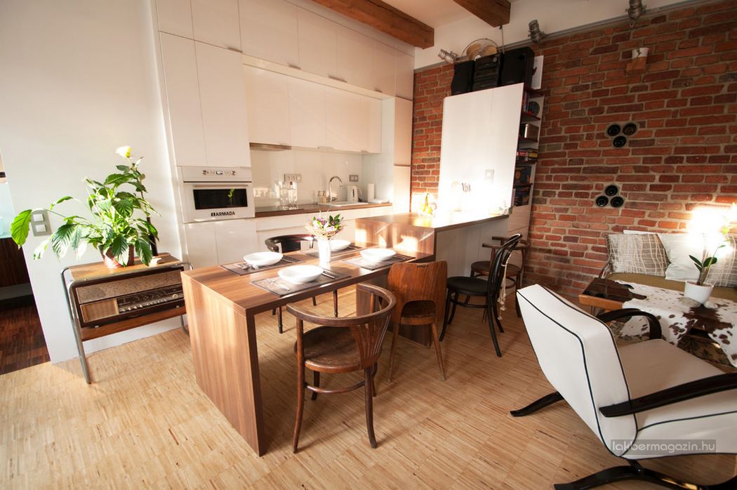 Kis lakás kreatívan saját ötletekkel és munkával - nyitott és egyedi 50nm-es otthon