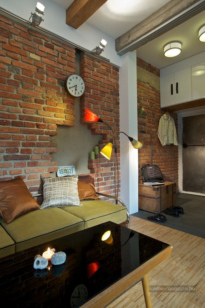 Kis lakás kreatívan saját ötletekkel és munkával - nyitott és egyedi 50nm-es otthon