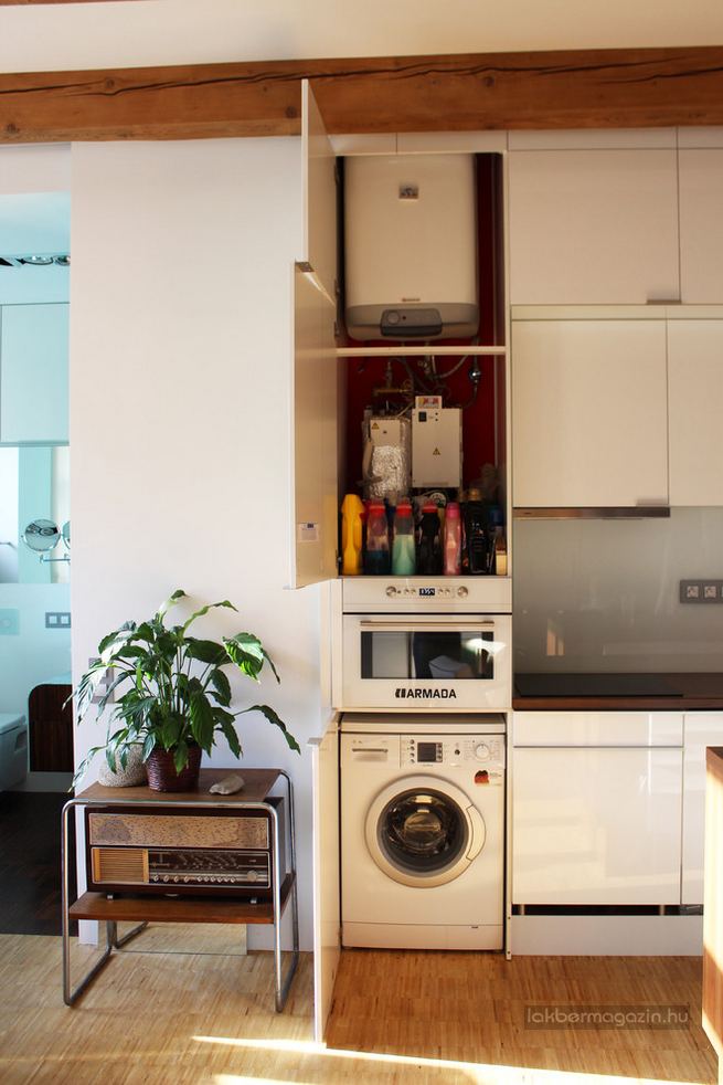 Kis lakás kreatívan saját ötletekkel és munkával - nyitott és egyedi 50nm-es otthon