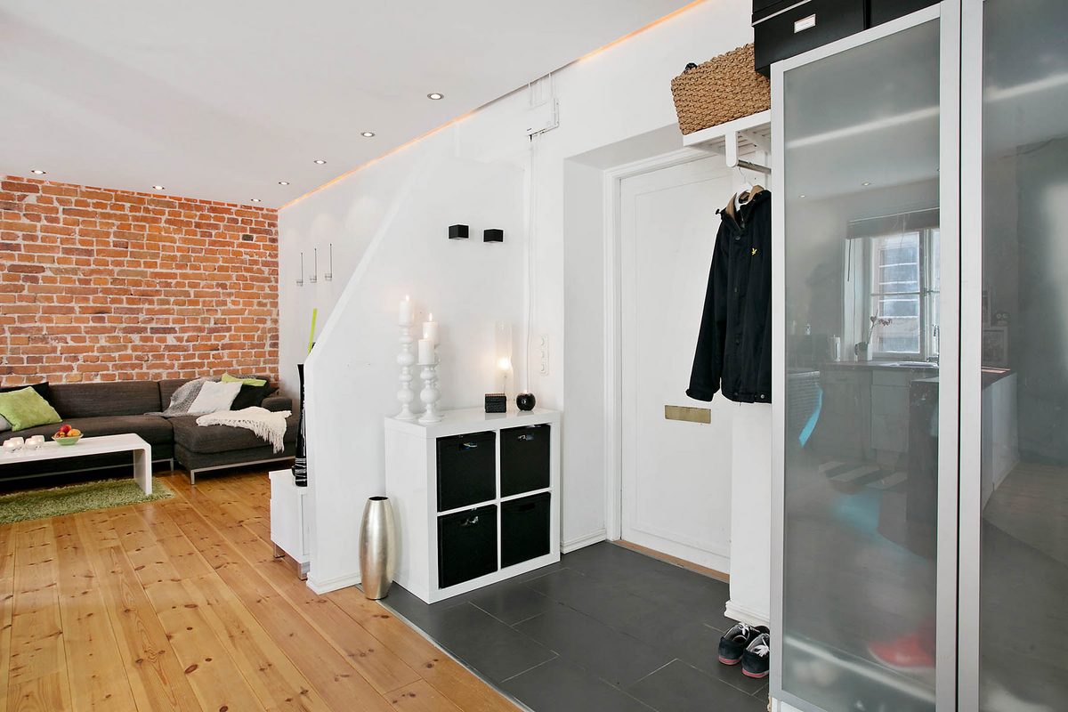 Teljesen nyitott tér egy 52nm-es lakásban - lakberendezés a társasági életre tervezve Teljesen nyitott tér egy 52nm-es lakásban - lakberendezés a társasági életre tervezve