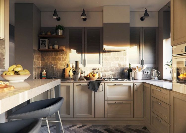 Konyha a lakás központjában - fiatal pár kétszobás 52m2-es otthona, igényes, szép részletekkel, érdekes textúrákkal és színekkel, tárolóval