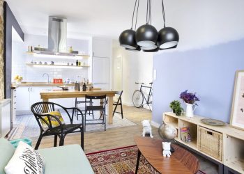 Fiatalosan berendezett, világos, vidám 55m2-es lakás - kőfalak és színátmenetek