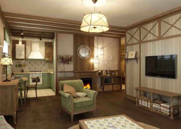 Városi lakás egy vidéki ház stílusában berendezve - 56m2
