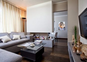 Alkalmazkodva az eredeti falakhoz és elosztáshoz - 57m2-es lakás modern berendezése