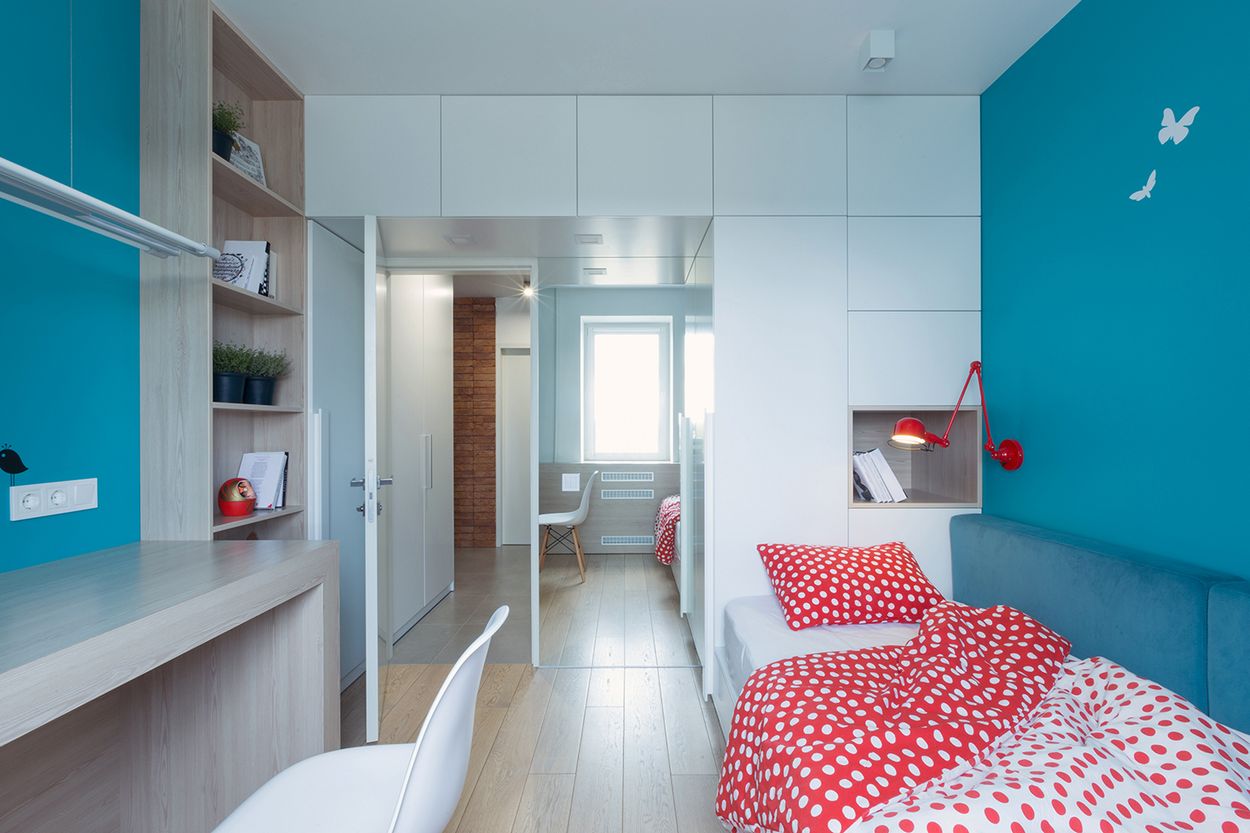 Letisztult és funkcionális terek, modern, könnyed lakberendezés 60m2-en - fiatal család háromszobás lakása