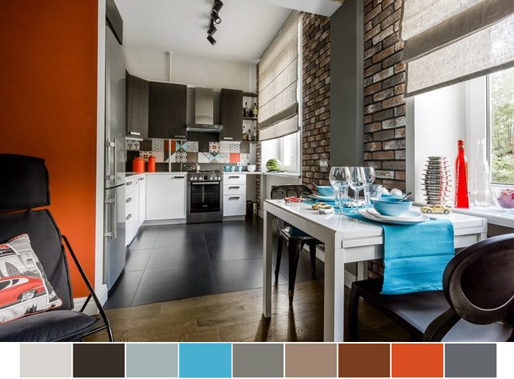 Színpaletta - Fiatal család modern, 60m2-es lakása gyerekszobával