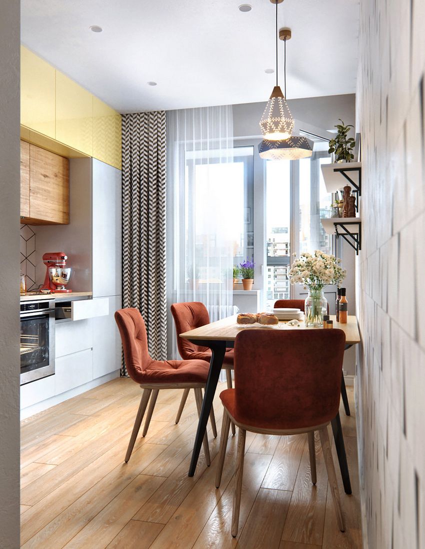 Könnyed, meleg és funkcionális lakberendezés 61m2-en - egyszerű és praktikus megoldások, zöld kanapé, üvegfal