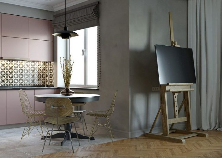 Régi parketta és korszerű anyagok, kellemes, visszafogott színek kombinációja egy 62m2-es lakásban