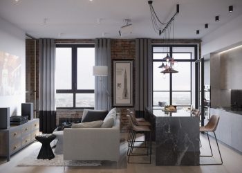 64m2-es lakás természetes és semleges színekkel, besétálós gardróbbal, biokandallóval és projektorral