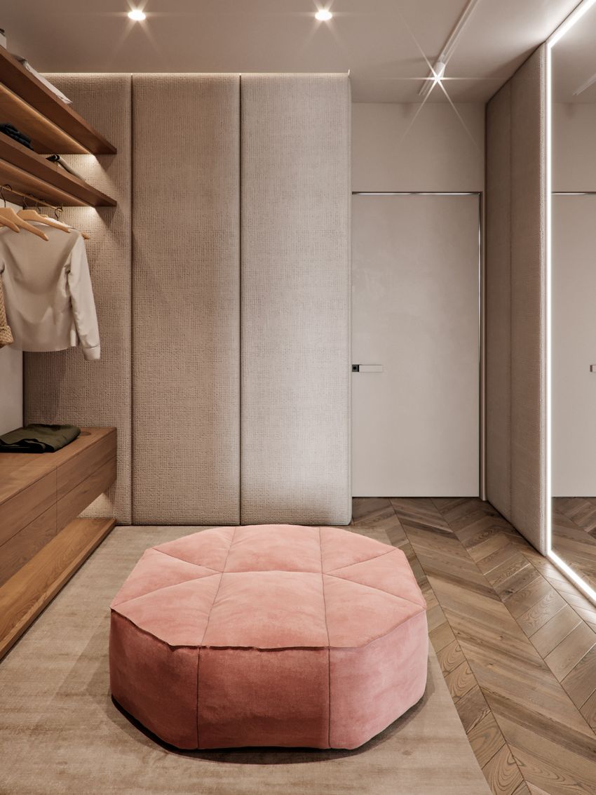 Lágy és nőies színek, anyagok, modern vonalak harmóniája 65m2-en - letisztult és elegáns berendezés Lágy és nőies színek, anyagok, modern vonalak harmóniája 65m2-en - letisztult és elegáns berendezés