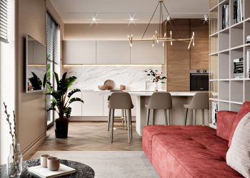 Lágy és nőies színek, anyagok, modern vonalak harmóniája 65m2-en - letisztult és elegáns berendezés