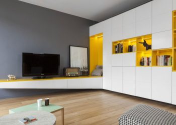 Apa és fia modern otthona - egy 70m2-es lakás lakóterének teljes átszervezése