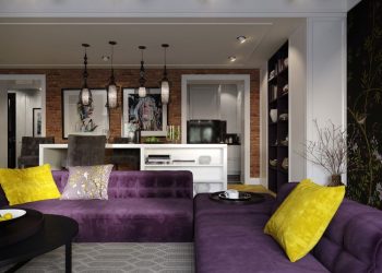 Lakberendezés loft stílusban, érdekes, elegáns részletekkel, anyagokkal - 70nm-es lakás