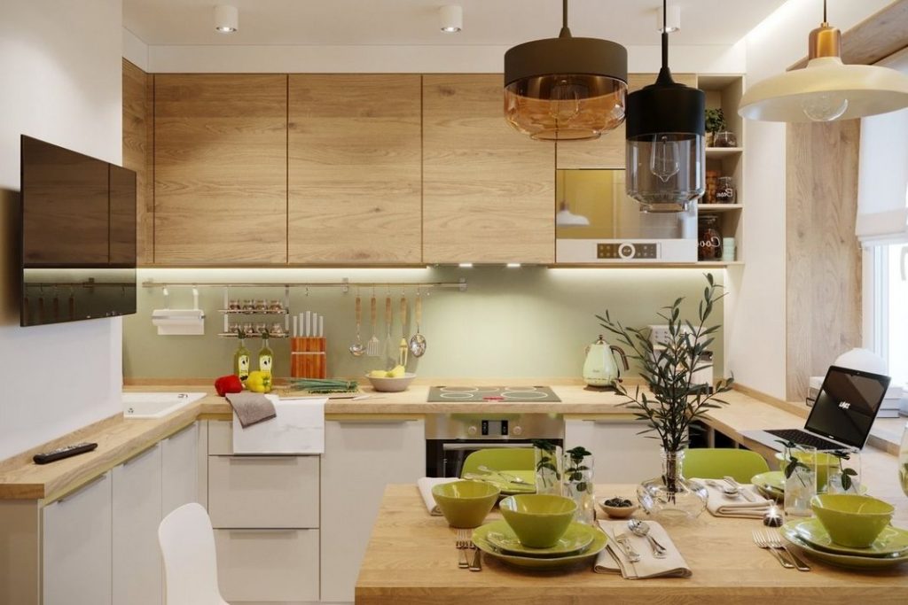 Természetes hangulatú modern otthon - fiatal család 73m2-es háromszobás lakása világos, semleges és fa felületekkel