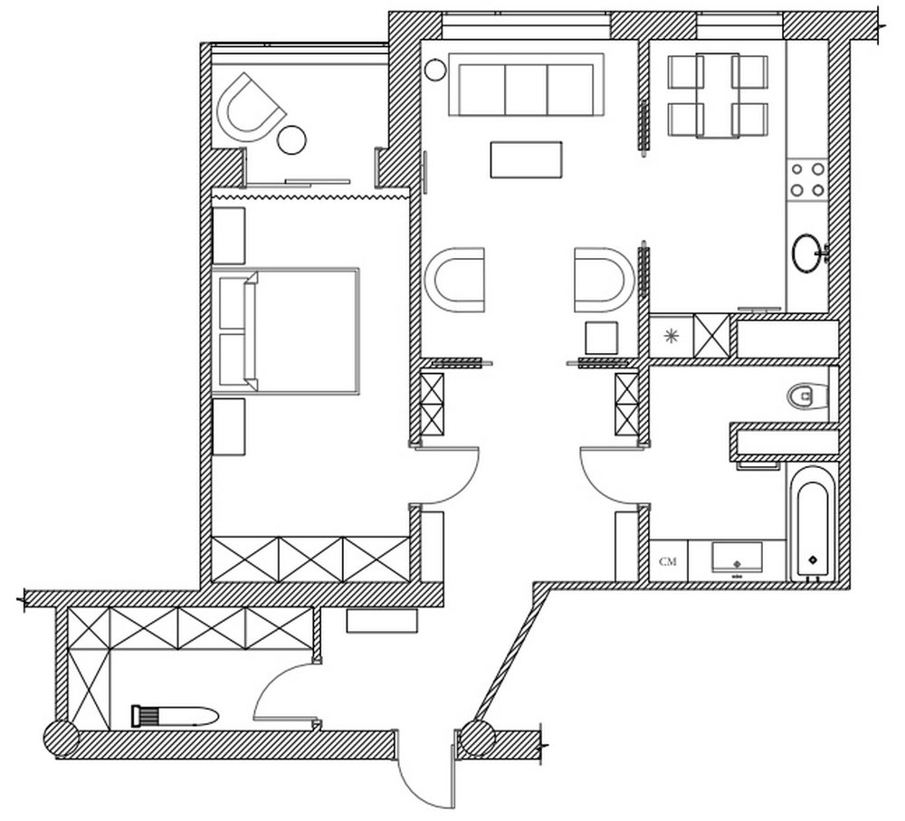 Alaprajz - Tavaszi, napfényes hangulat élénksárga kiegészítőkkel, konyhával - 73m2-es lakás kellemes színekkel Alaprajz - Tavaszi, napfényes hangulat élénksárga kiegészítőkkel, konyhával - 73m2-es lakás kellemes színekkel