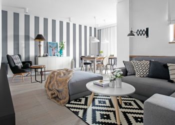 Fehér, szürke, fekete és egy kis türkiz - modern berendezés, skandináv hangulat egy 80m2-es lakásban