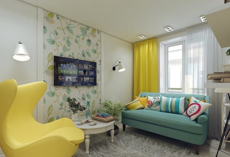 Dekoráció vidám, élénk színekkel - 84m2-es lakás gyerekszobával egy fiatal hölgynek és lányának