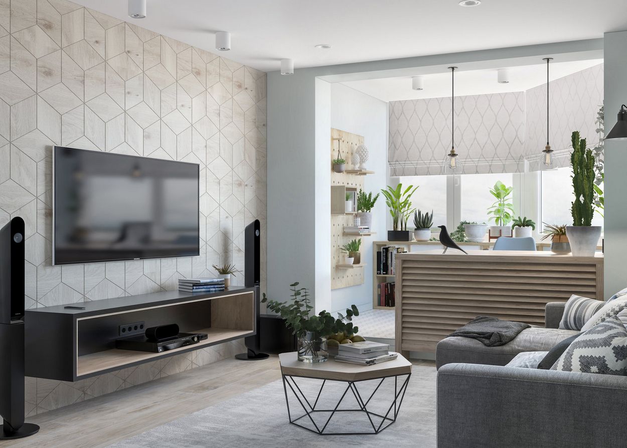 Fiatal család 84m2-es háromszobás lakásának modern, kényelmes berendezése - sok tárolóhely, erkélybeépítés, kellemes pasztell színek