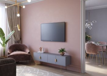 Lágy és divatos lakásdekoráció rózsaszín és szürke szép kombinációjával - fiatal család 84m2-es háromszobás otthona