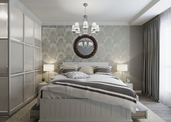 Kényelem és praktikus megoldások egy 85m2-es háromszobás lakásban - szürke, kék, fehér, bézs színpaletta