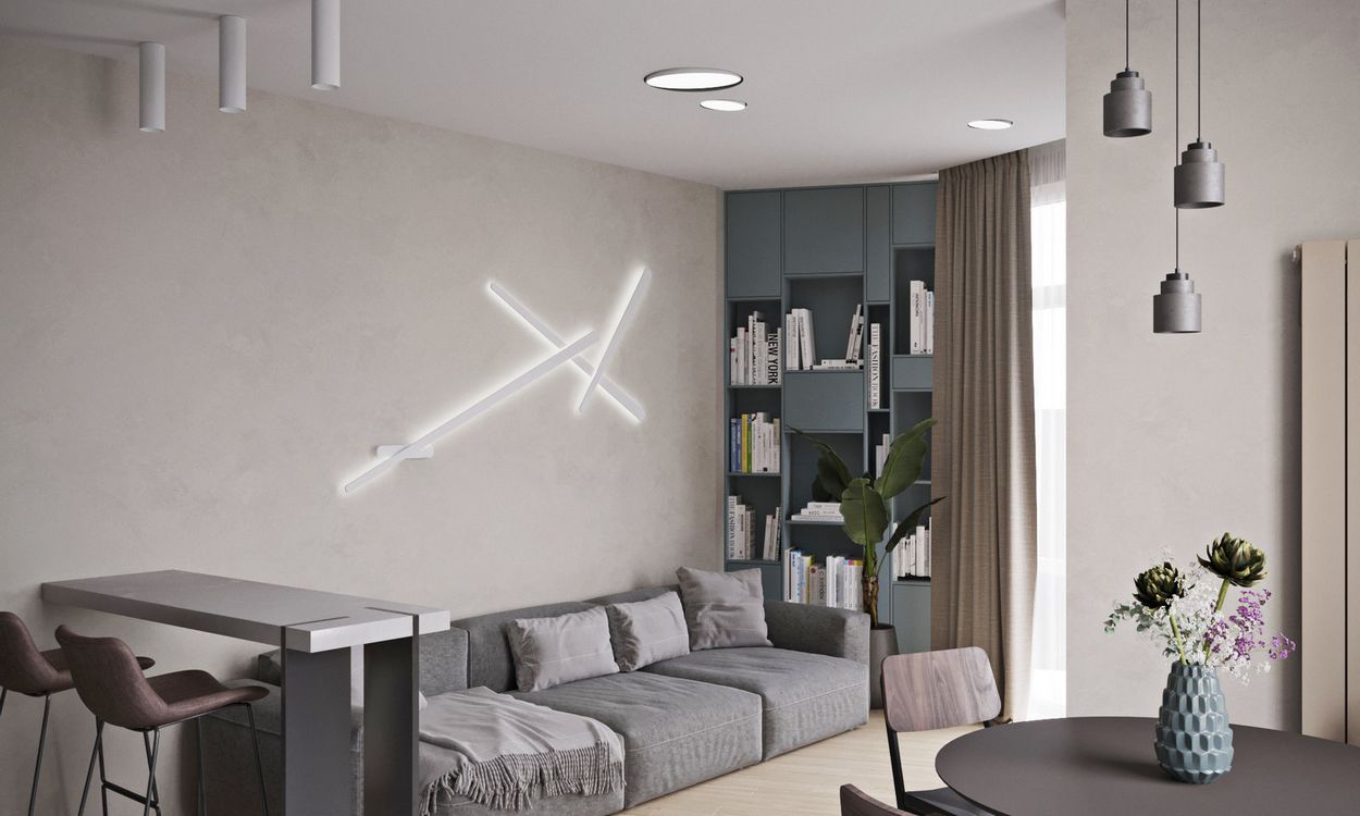 85m2-es lakás két gyerekszobával, nyugodt színekkel - három hálószoba, két fürdőszoba és egy konyha-nappali