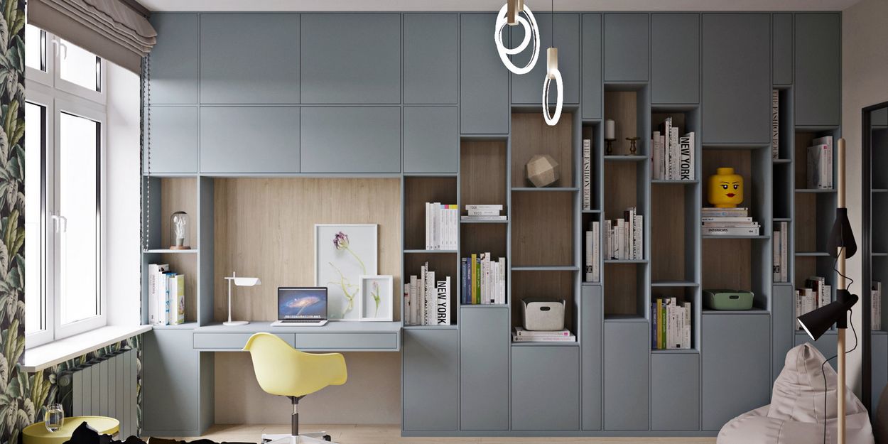 85m2-es lakás két gyerekszobával, nyugodt színekkel - három hálószoba, két fürdőszoba és egy konyha-nappali