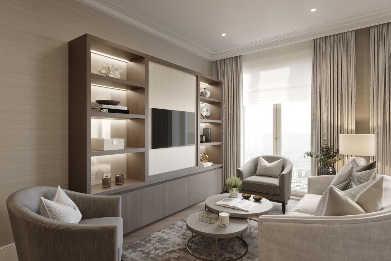 Teljes bézsben - házaspár kényelmes, tágas, kétszobás 90m2-es lakása - csendes és diszkrét belső terek, ahol minden elem harmóniában áll egymással