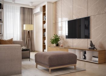 Előnytelen elosztás javítása, új, modern minimál berendezés egy család 92m2-es négyszobás lakásában - természetes anyagok és színek