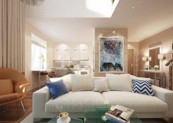 Három generáció egy belső kétszintes 95m2-es lakásban - világosszürke-bézs tónusok