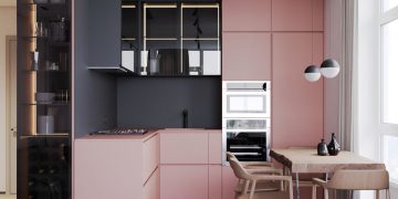Látványos példa egy lakásban szürke és kellemes rózsaszín párosítására - stílusos és egyedi kombinációk minden helyiségben