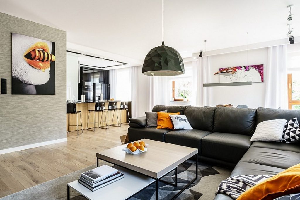 Fekete szín mint látványelem - kontrasztos dekoráció egy modern lakásban