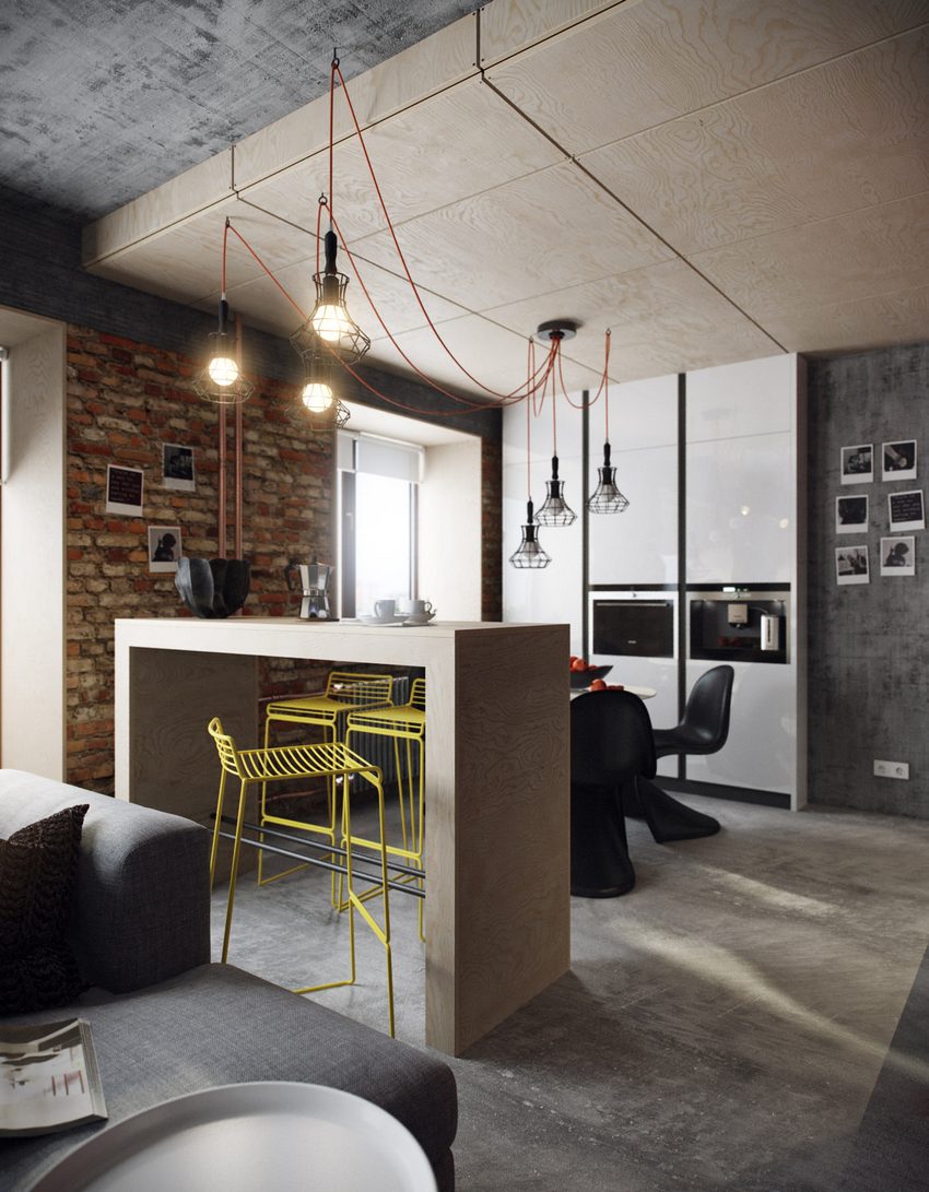 Férfias, markáns tetőtéri lakás két szinten - loft lakberendezés érdekes részletekkel