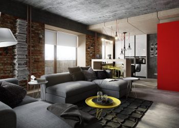 Férfias, markáns tetőtéri lakás két szinten - loft lakberendezés érdekes részletekkel