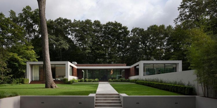 Modern ház közvetlen kapcsolatban az erdős környezettel - New Canaan Residence - Specht Architects