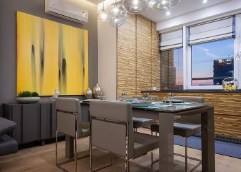 Loggiából ablakos konyha - elegáns modern lakás a terek átszervezésével