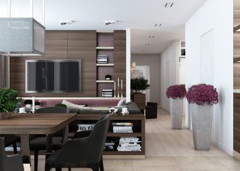 Két kisebb lakásból egy nagyobb otthon, elegáns, modern stílusban, szép fa felületekkel, színekkel