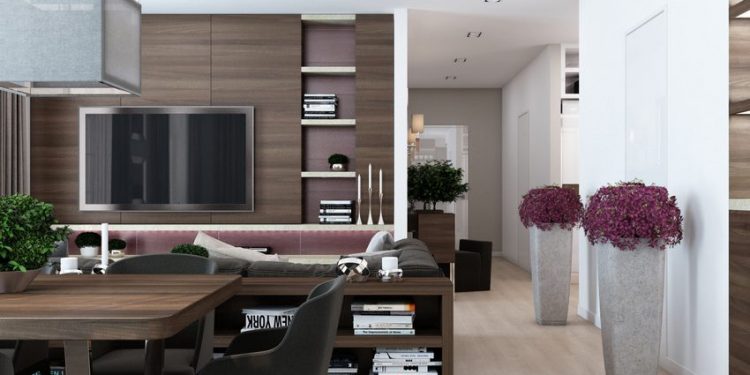 Két kisebb lakásból egy nagyobb otthon, elegáns, modern stílusban, szép fa felületekkel, színekkel