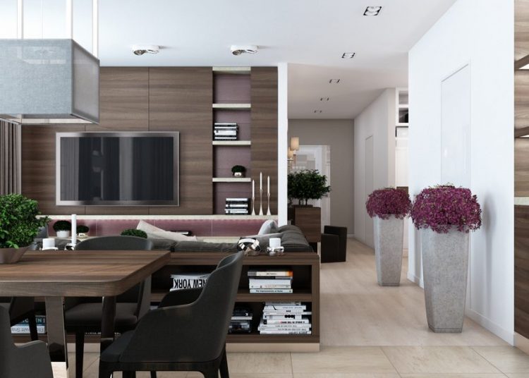 Két kisebb lakásból egy nagyobb otthon, elegáns, modern stílusban, szép fa felületekkel, színekkel