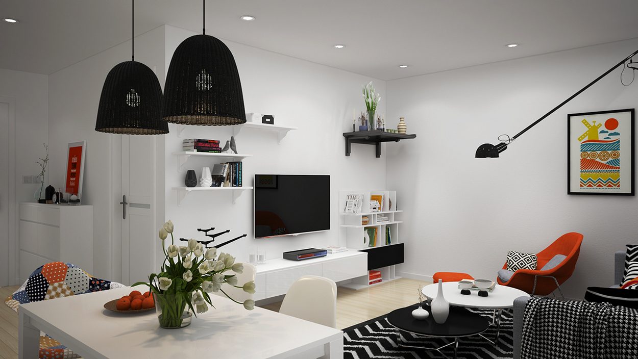 Háromszobás, modern lakás gyerekszobával - színesebb, praktikus, élhető skandináv stílusban Háromszobás, modern lakás gyerekszobával - színesebb, praktikus, élhető skandináv stílusban