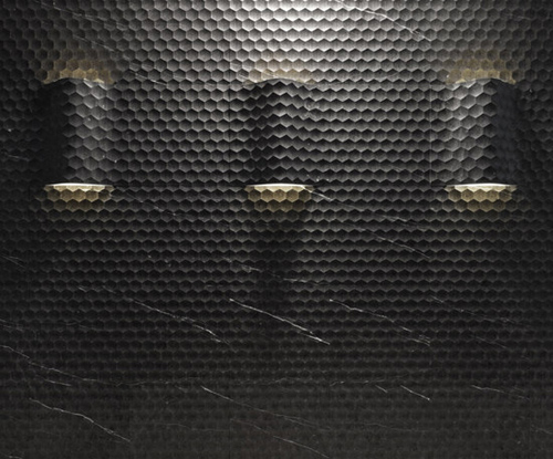 Ívelt kő falburkolat a Lithos-tól - az új Favo Curve