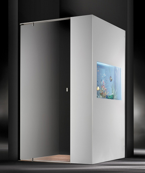 Zuhanyfülke és akvárium egybeépítve a Cesana-tól - Plano Acquario