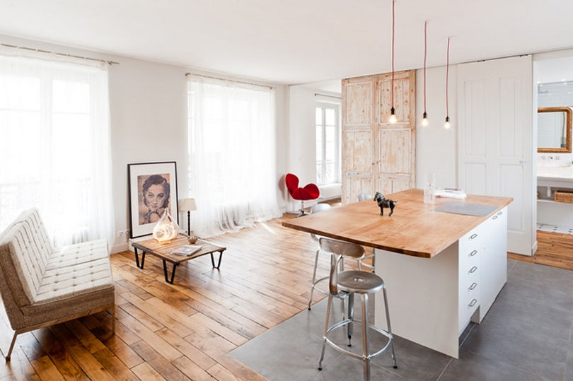 60nm-es fiatalos világos lakás Párizsban 2