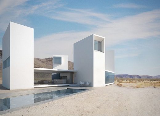 Négyszemű nyaraló a sivatagban, alvótornyokkal négy égtáj felé - Four Eyes House, Edward Ogosta Architecture