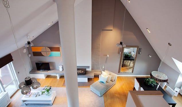 Inspiráló tetőtéri lakás elegáns lakberendezéssel és kellemes színekkel 1