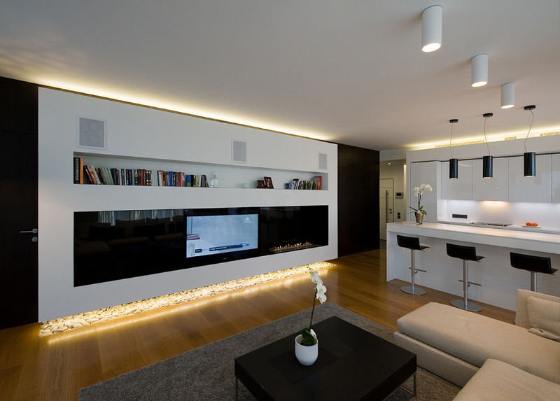 Egy letisztult, kiegyensúlyozott eleganciával berendezett modern lakás Moszkvában 2